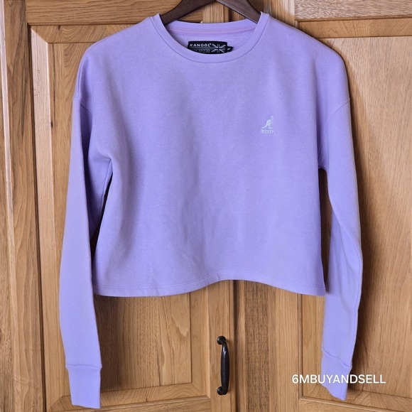 Kangol Women's Cropped Crewneck Sweatshirt Medium Born British - Picture 8 of 9